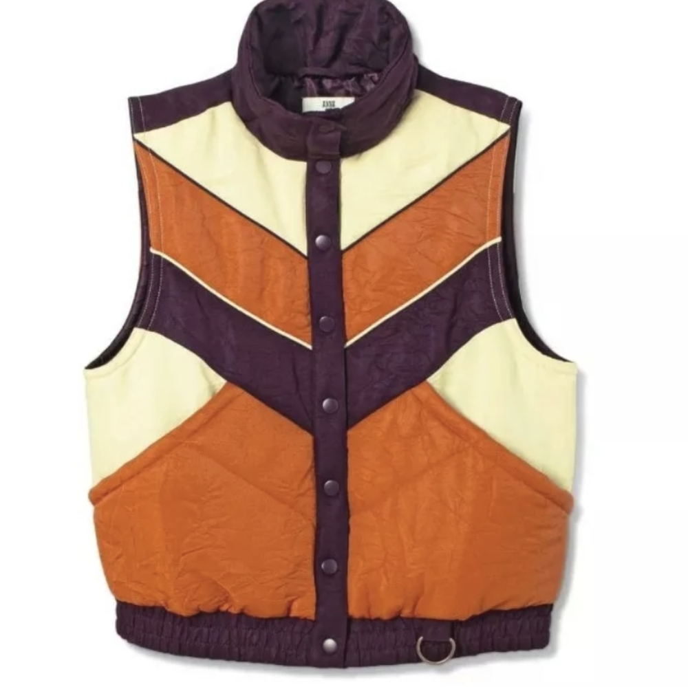 Anna Sui Retro 80's Vibes Color Block Full Zip Pu… - image 3